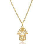 Filigree Hamsa Hand Gold Protection