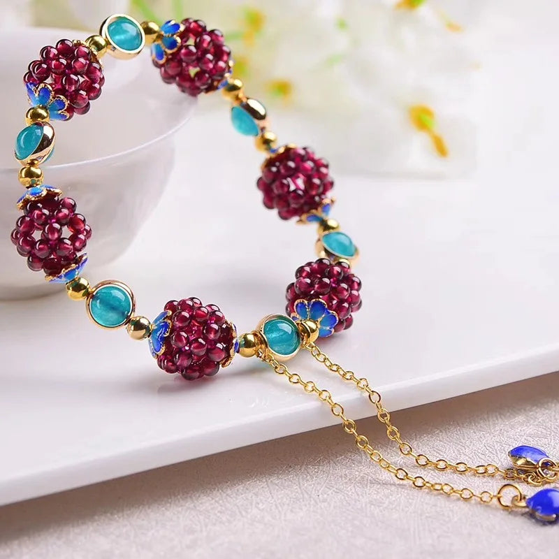 Natural Amazonite Adjustable Beaded Bracelet