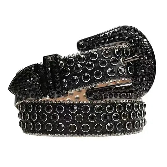 Rhinestone Western Cowboy Belt for Women Unisex