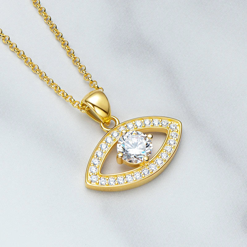 Evil Eye Moissanite Pendant