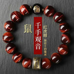 Treasure Blue Tiger Eye Buddha Beads Bracelet