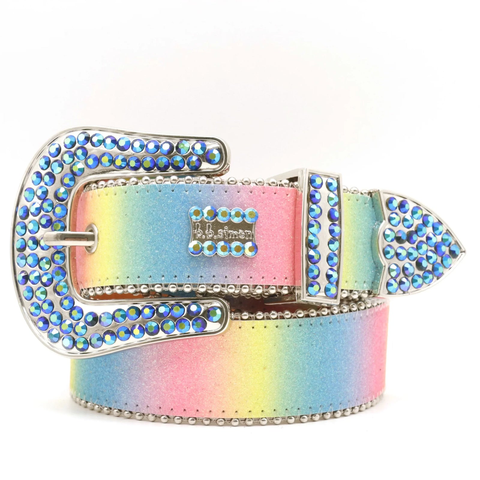 bb simon シルバー ベルト CrystalLuxe - Silver Hologram- AB - B.B. Simon®
