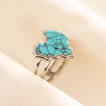 Boho Turquoise Adjustable Ring 