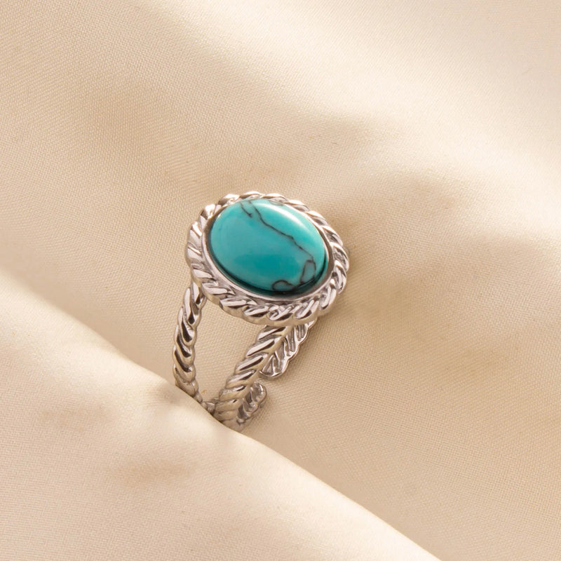 Boho Turquoise Adjustable Ring 