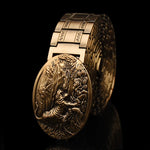 Men's Retro Dragon Belt – Gold Stainless 