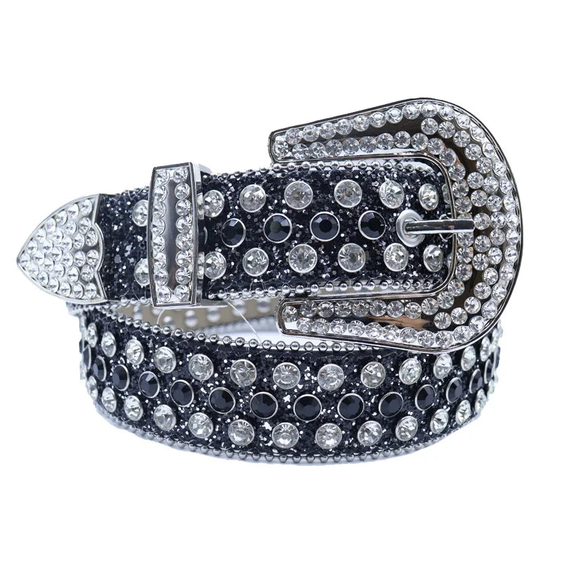 Rhinestone Western Cowboy Belt for Women Unisex