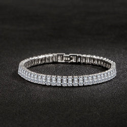 925 Sterling Silver Crystal Bracelet 