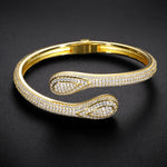 TUHE Luxury Moissanite 925 Silver Hip-Hop Bangle
