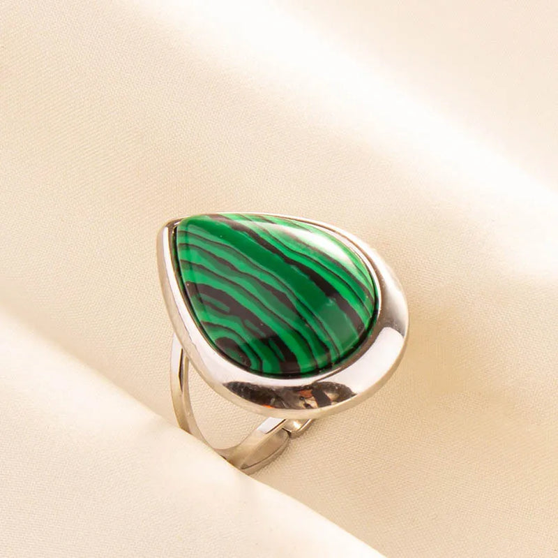 Green Turquoise Adjustable Ring