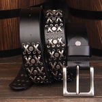 Genuine Leather Punk Rock Belt