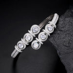 TUHE Luxury Moissanite 925 Silver Hip-Hop Bangle