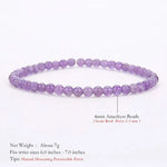 Unisex Natural Stone Beaded Elastic Bracelet