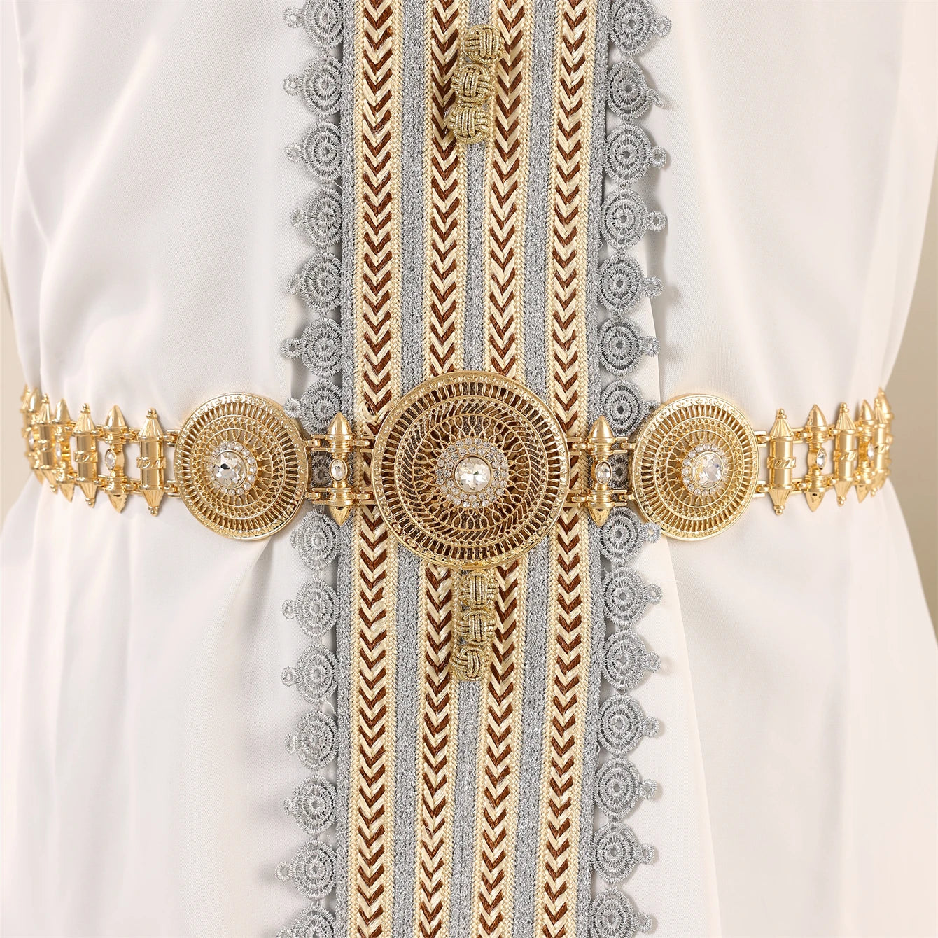 Moroccan Rhinestone Waist Chain Belt