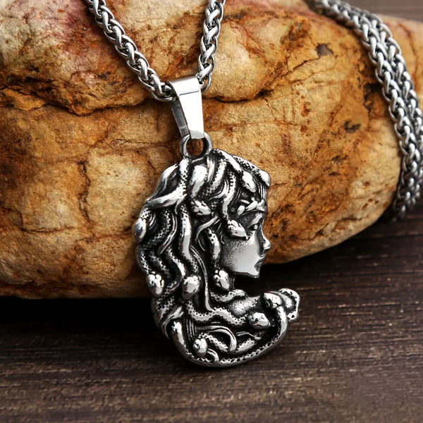 Gorgon Pendant Necklace - Gothic Greek Mythology