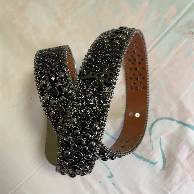 NOWISBB Y2K Rhinestone Belt