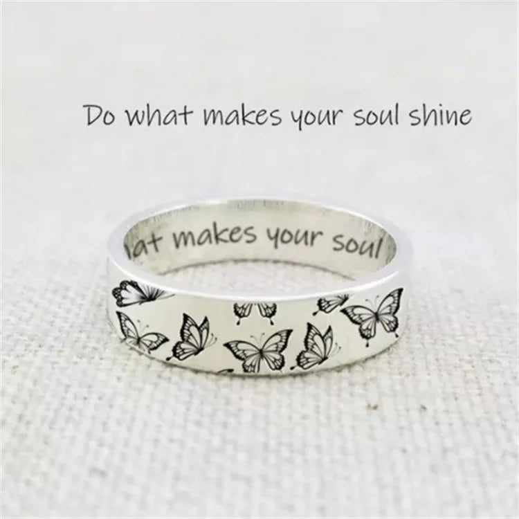 Bohemian Dragonfly, Mushroom, Butterfly Flower Rings