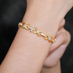 S925 Iced Out Cross Infinity Bracelet