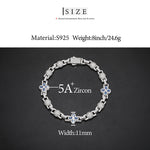 TUHE 925 Silver Moissanite Cuban Chain