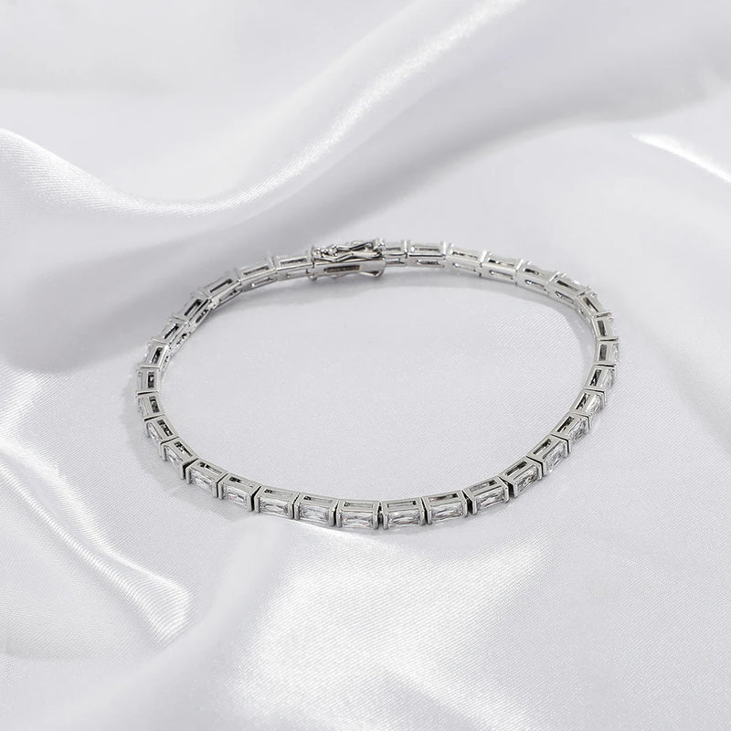 TOPGRILLZ Baguette Couple Tennis Bracelet