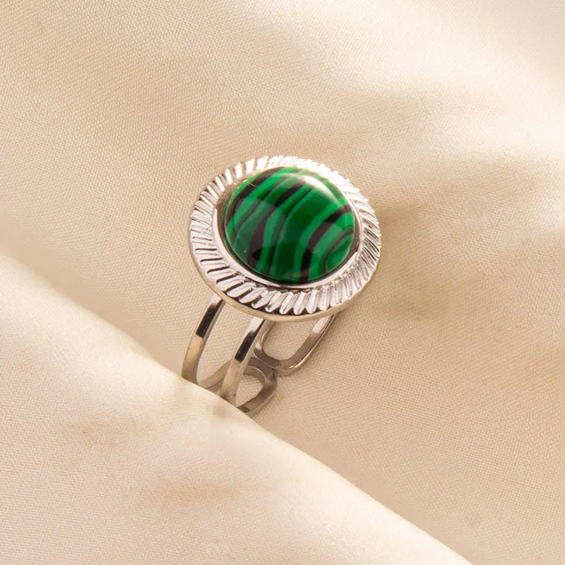 Green Turquoise Adjustable Ring