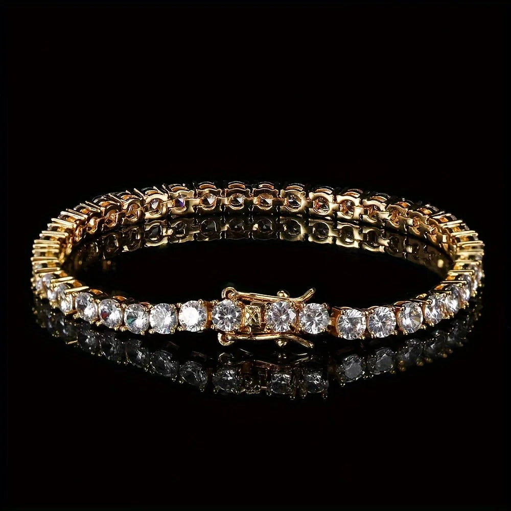 Pure Copper Zirconia Tennis Chain Bracelet