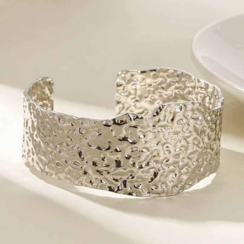 Wrinkle-Textured Cuff Bracelet