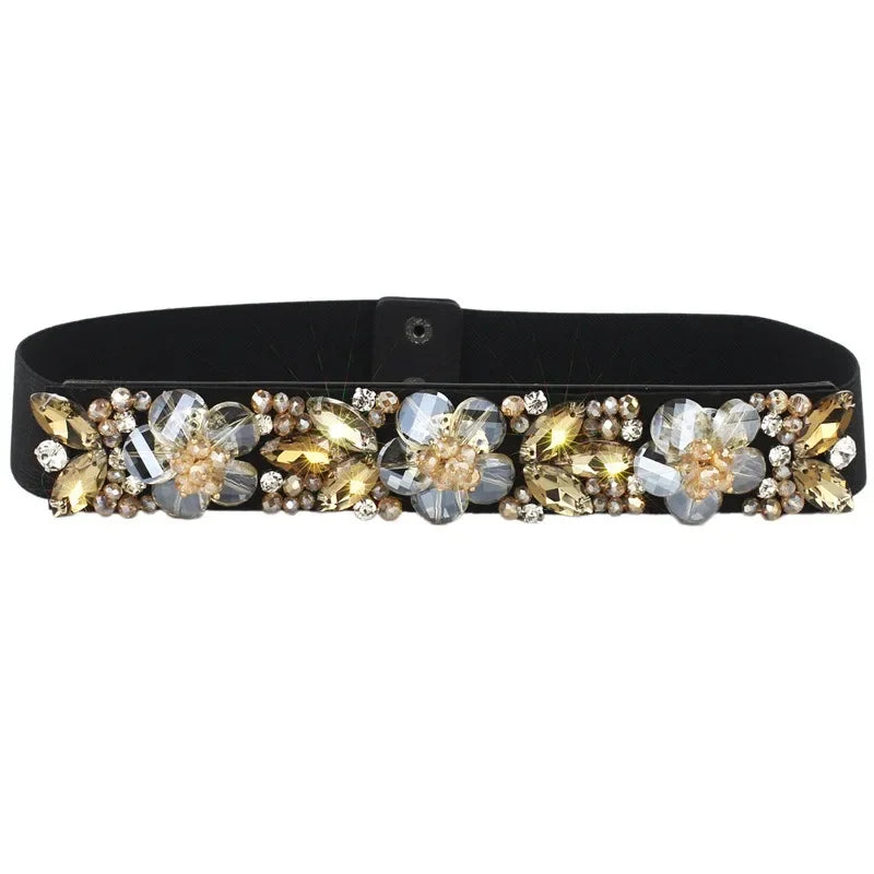 Handmade Crystal Rhinestone Waist Seal - Elegant Decor