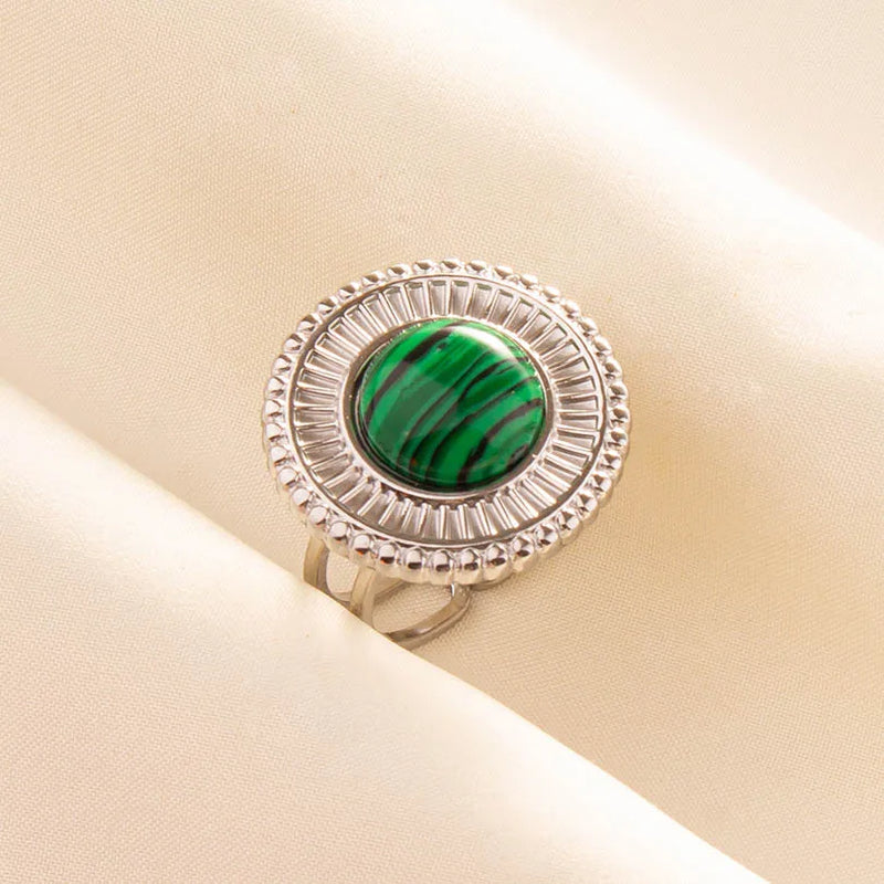 Green Turquoise Adjustable Ring