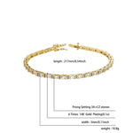 TOPGRILLZ Baguette Couple Tennis Bracelet