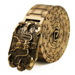 Men's Retro Dragon Belt – Gold Stainless 