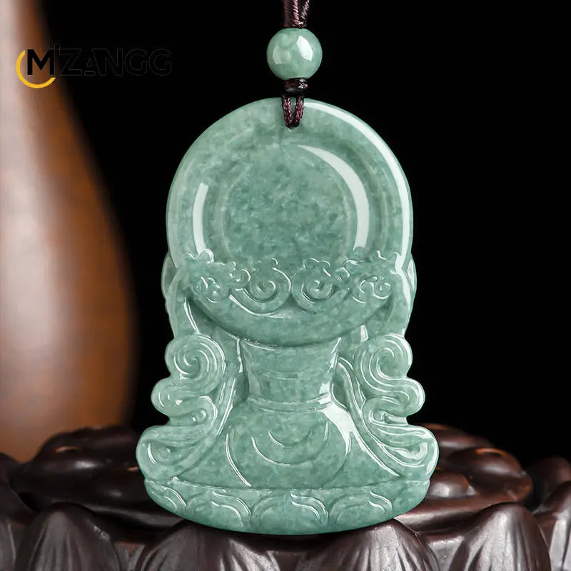 Jadeite Guanyin Pendant