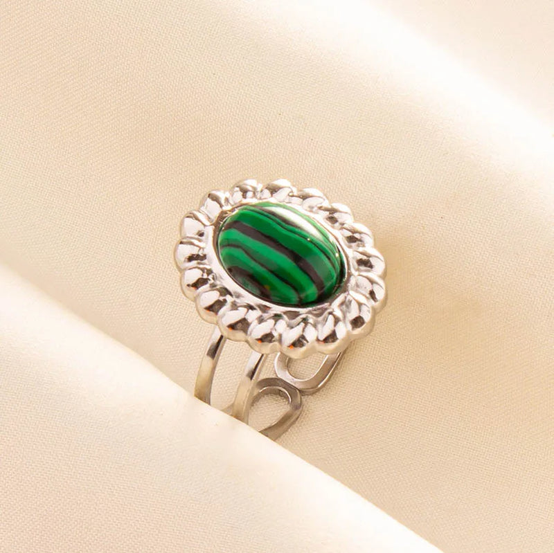 Green Turquoise Adjustable Ring