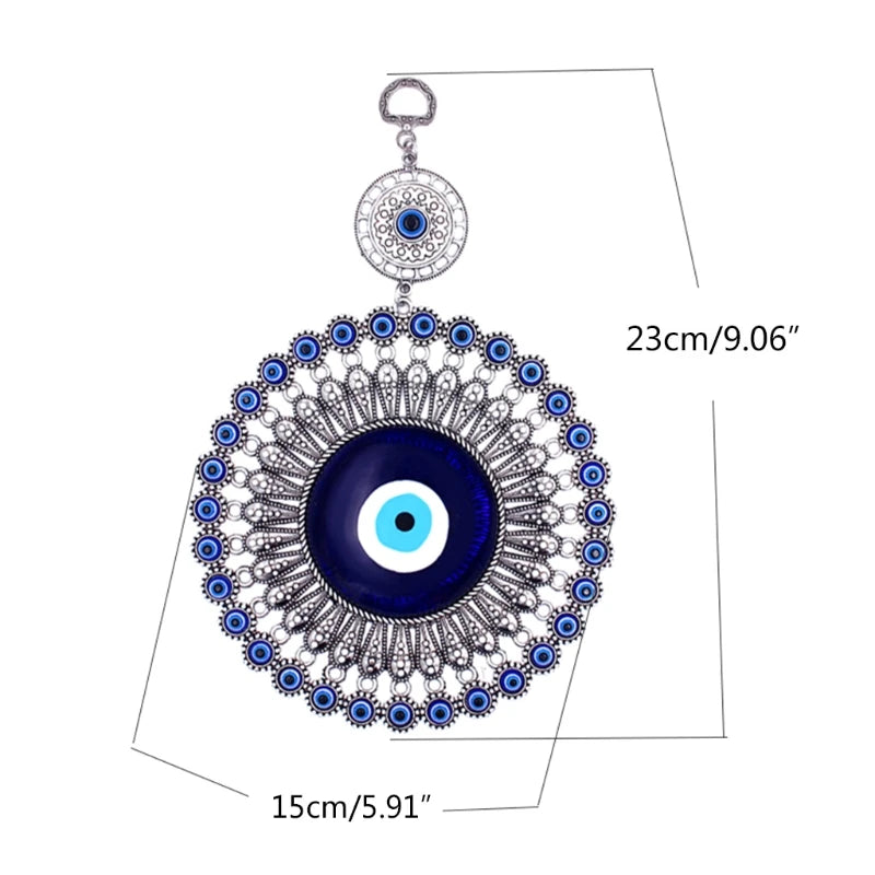 Turkish Blue Evil Eye Decor Pendant for Protection and Luck