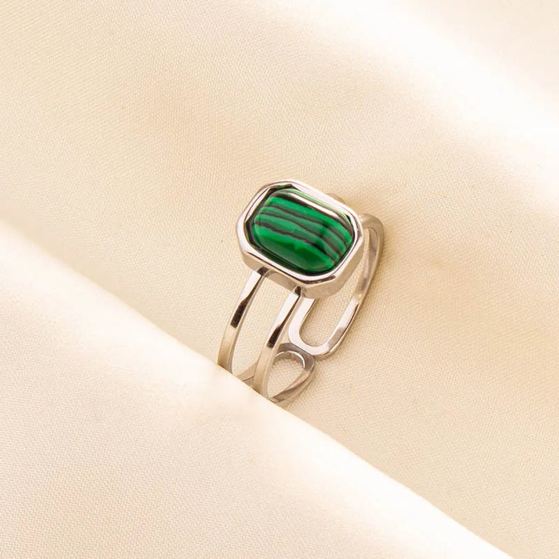 Green Turquoise Adjustable Ring