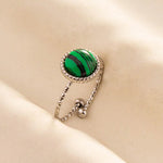 Green Turquoise Adjustable Ring