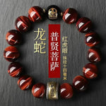 Treasure Blue Tiger Eye Buddha Beads Bracelet