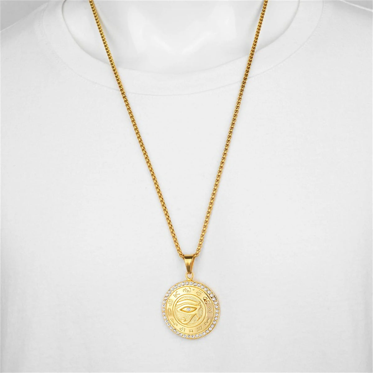 Iced Out Eye of Horus Pendant 