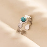 Boho Turquoise Adjustable Ring 