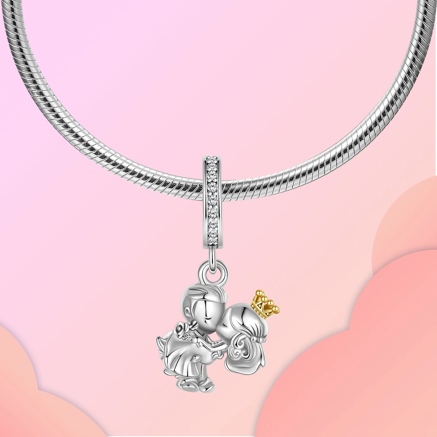 Kiss Crown Charm for Pandora Bracelets