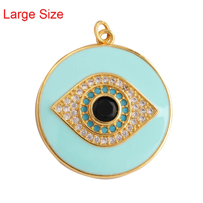 Turkish Blue Evil Eye Charm Pendant
