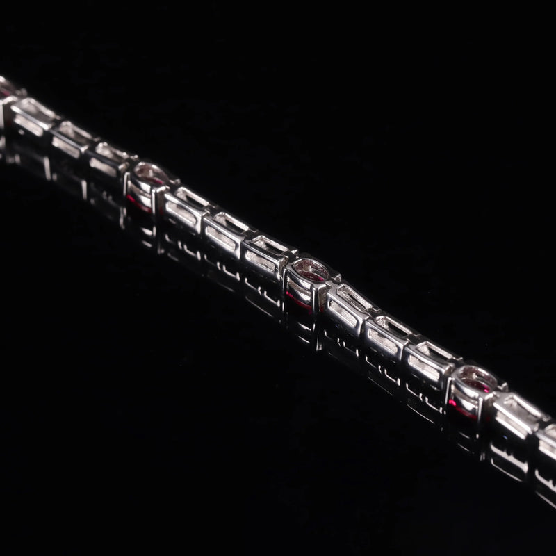Lab-Grown Ruby Tennis Bracelet
