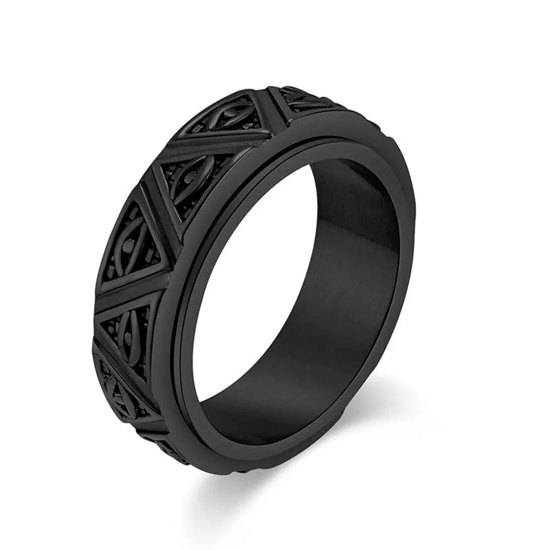 Eye of Horus Titanium Ring