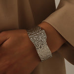 Wrinkle-Textured Cuff Bracelet