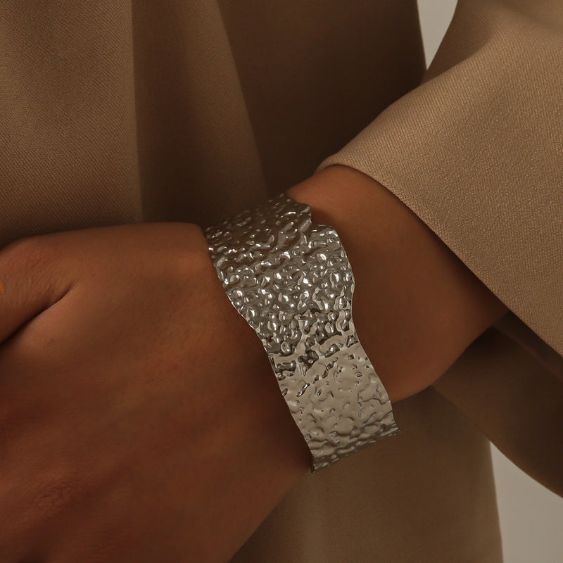 Wrinkle-Textured Cuff Bracelet