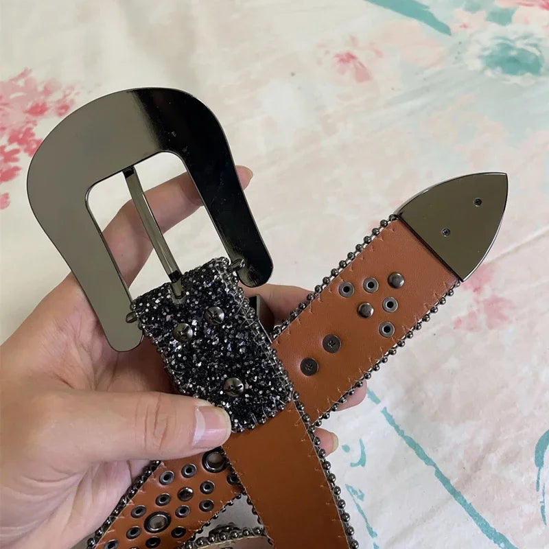 NOWISBB Y2K Rhinestone Belt