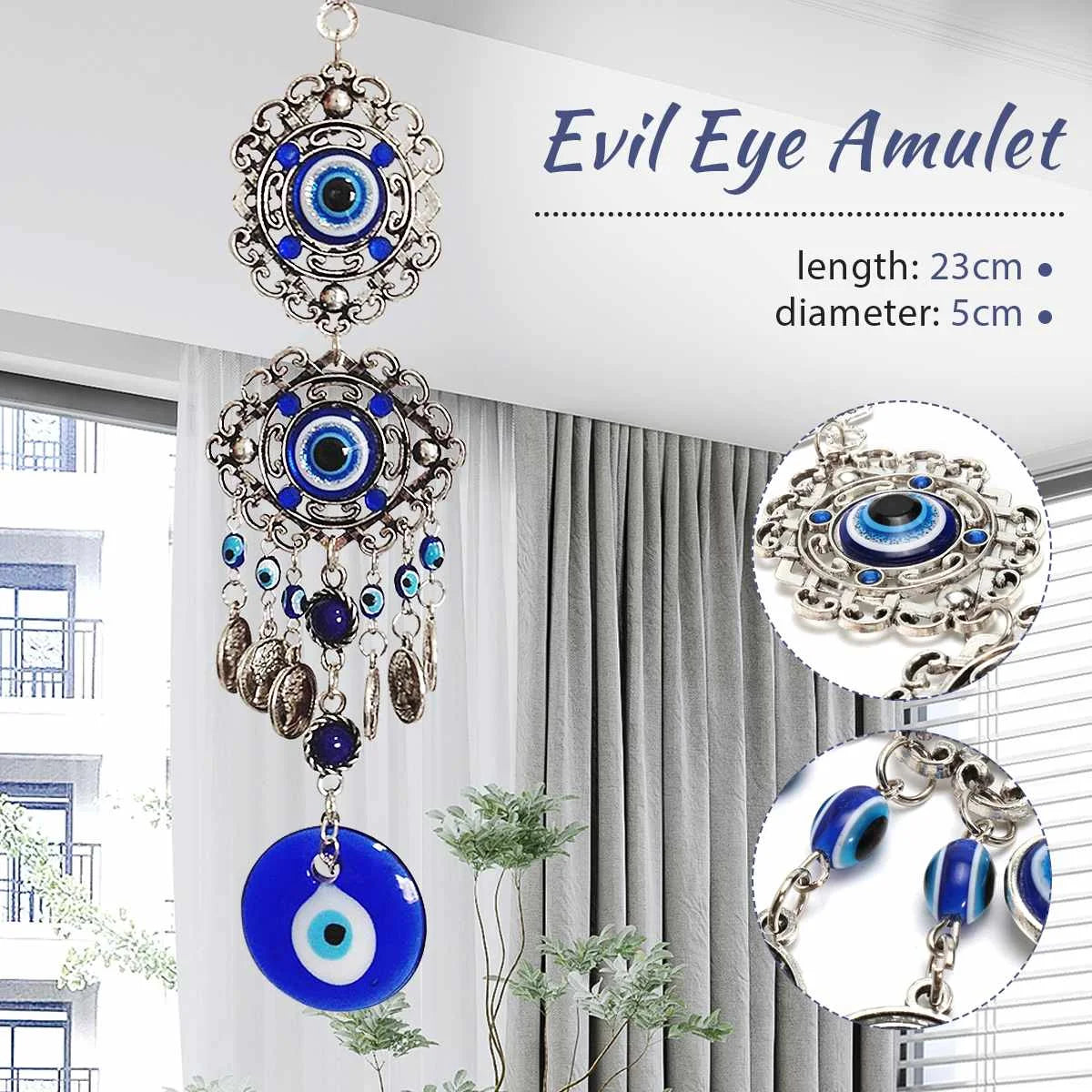 Retro Turkish Blue Evil Eye Amulet wall- hanging