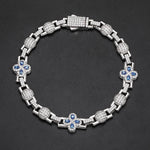 TUHE 925 Silver Moissanite Cuban Chain