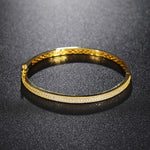 TUHE Luxury Moissanite 925 Silver Hip-Hop Bangle