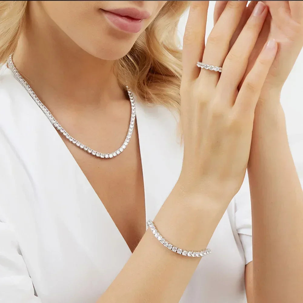 Moissanite Bracelet in 925 Sterling Silver