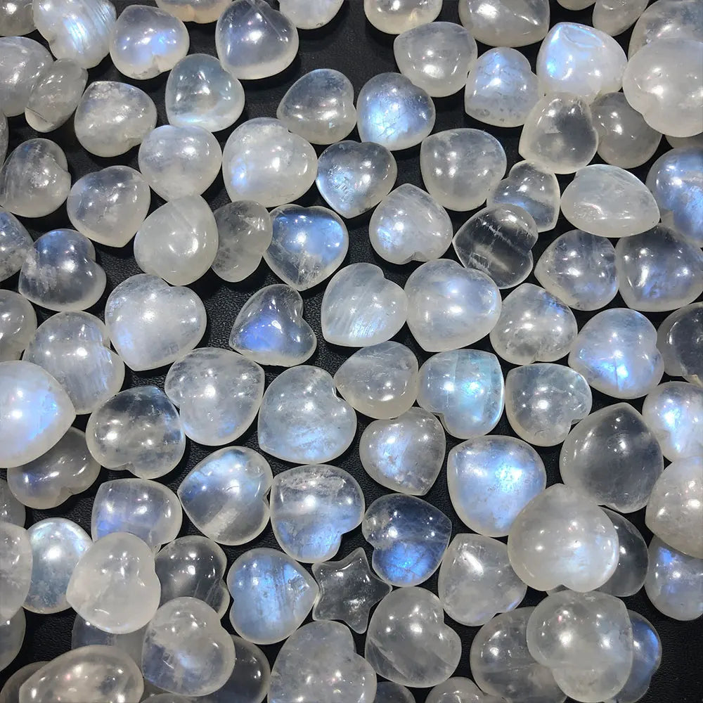 Natural Moonstone Heart Gemstone